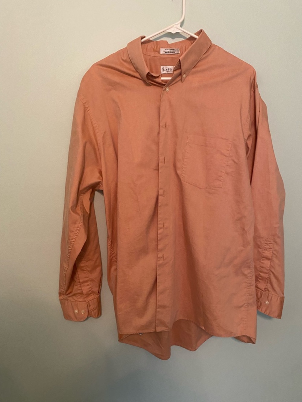 Van Heusen Men's Button-Down Shirt in Salmon